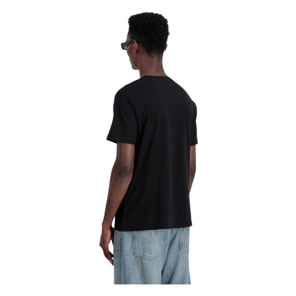 alpha industries Katoenen T-shirt met 3D-logo Black Heren