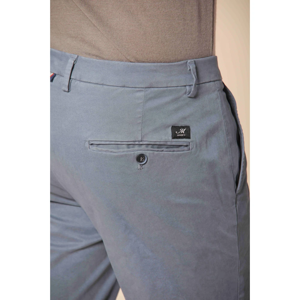 Mason's Slim Fit Chino Broek Torino Style Blue Heren