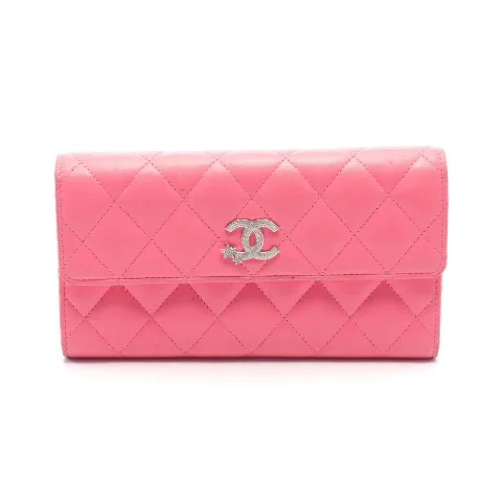 Chanel Vintage Pre-owned Leather wallets Pink Dames
