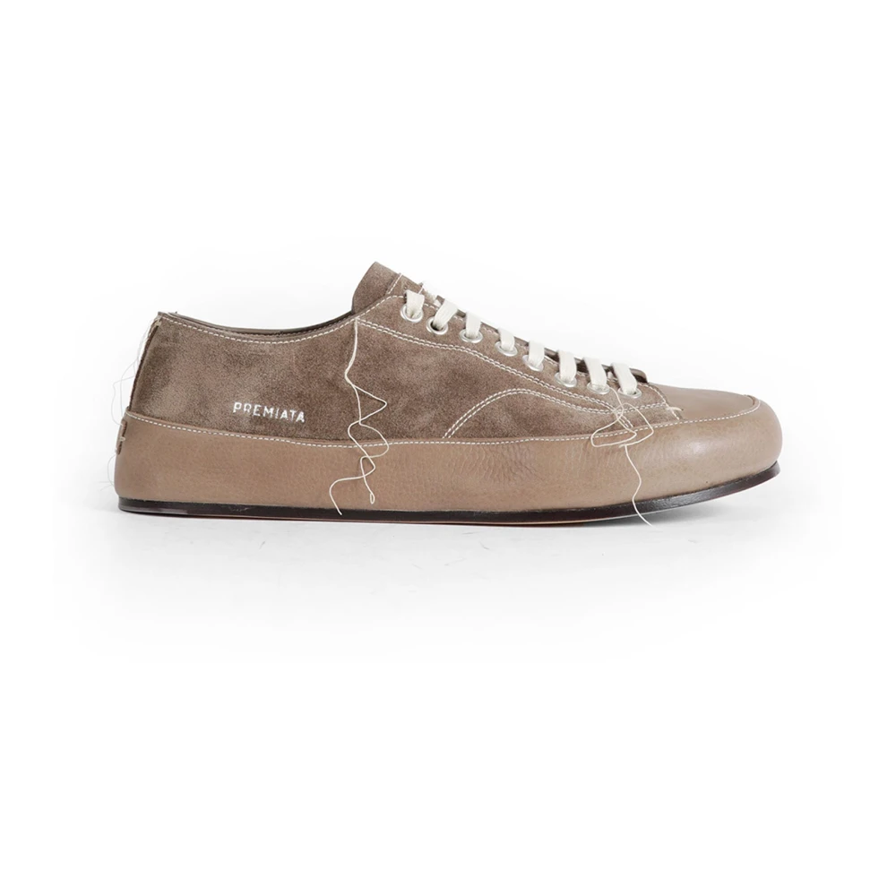 Premiata Suede Lace-Up Sneakers Heren Schoenen Bruin