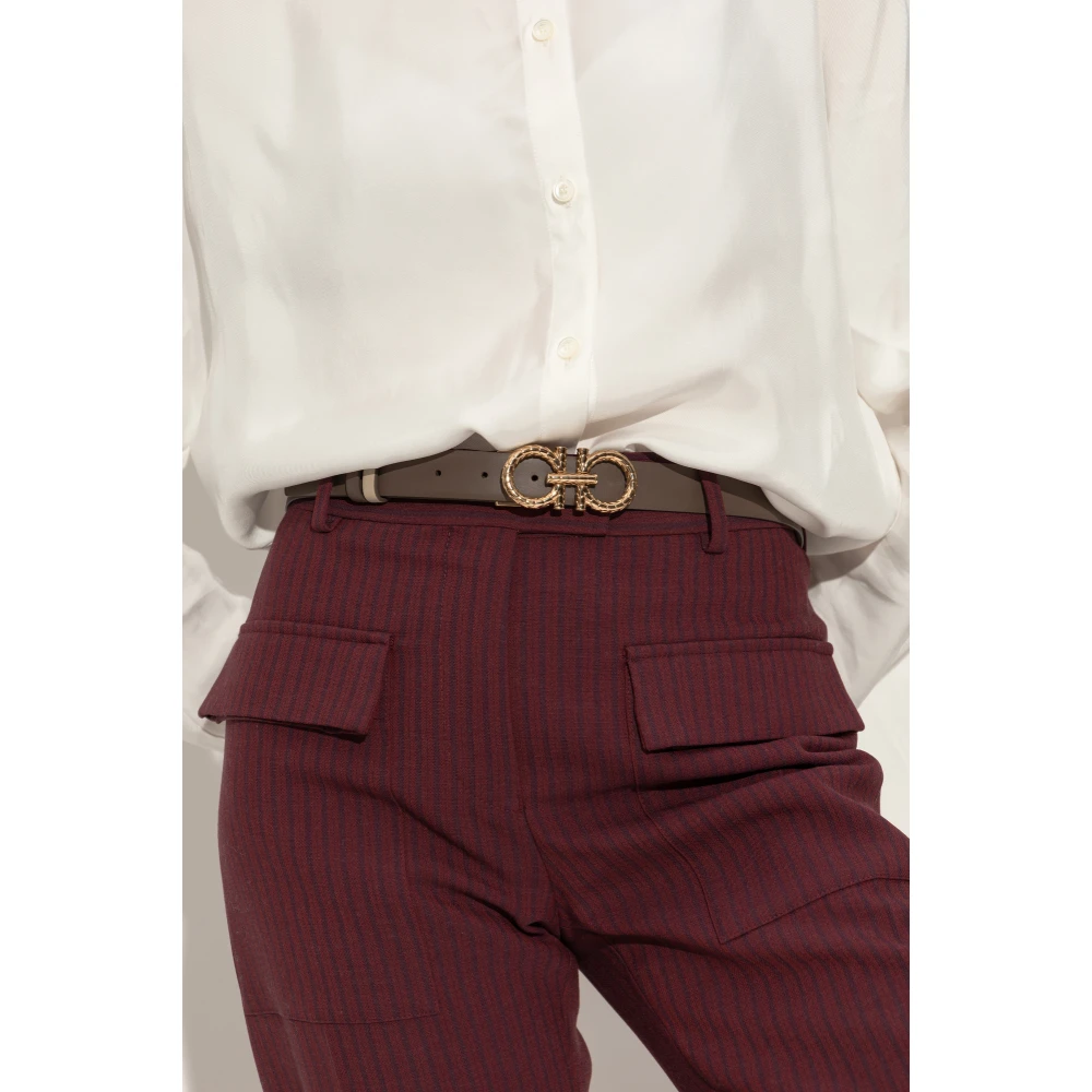 Salvatore Ferragamo Omkeerbare riem Beige Dames