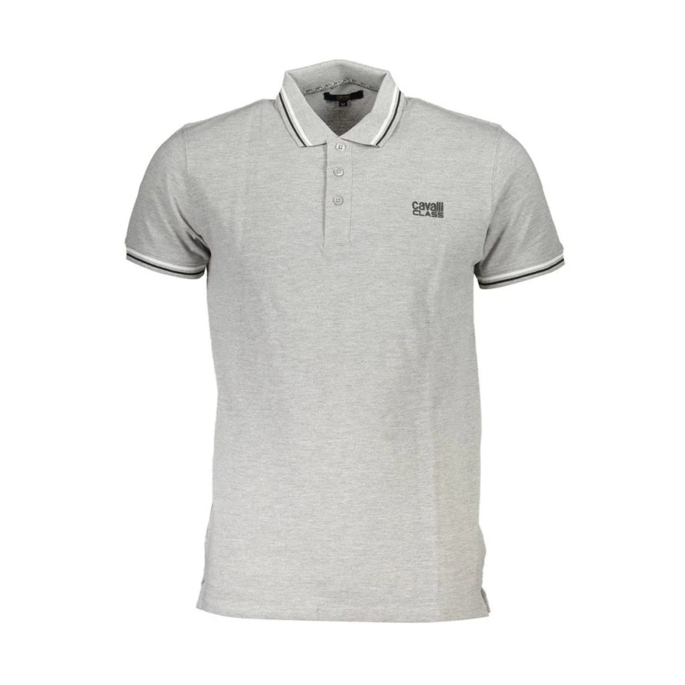 Cavalli Class Men's Brown Polo Shirt With Contrasting Details - Polo Shirts - M- Tops