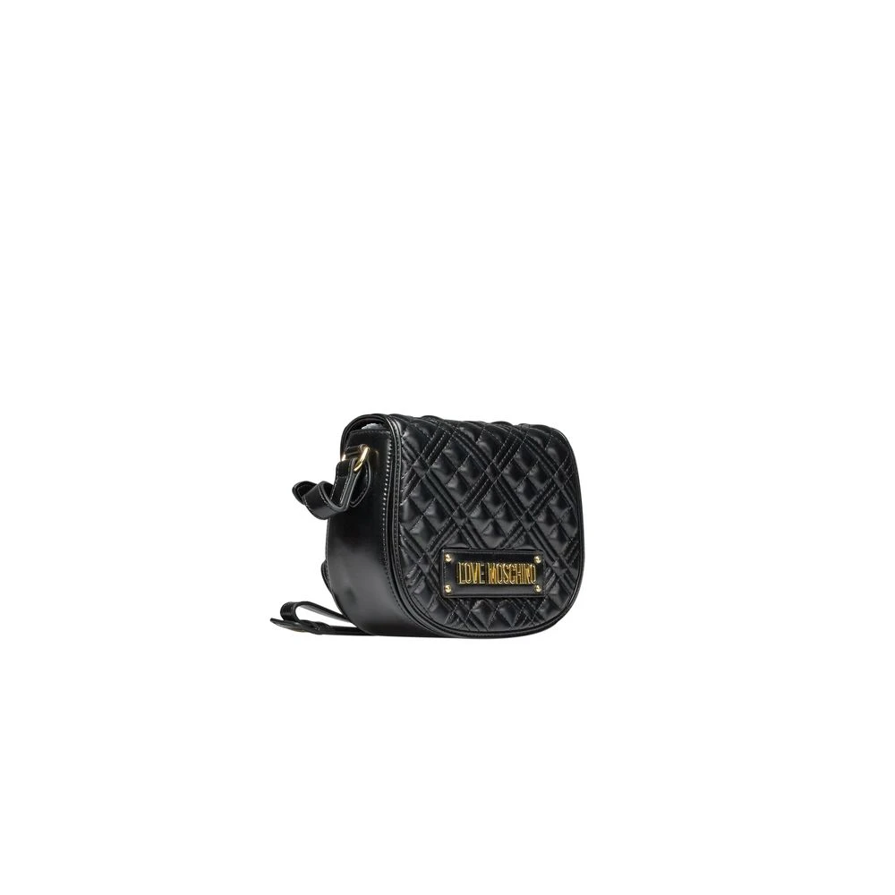 Love Moschino Elegant Crossbody Väska i Svart Polyeten Black, Dam