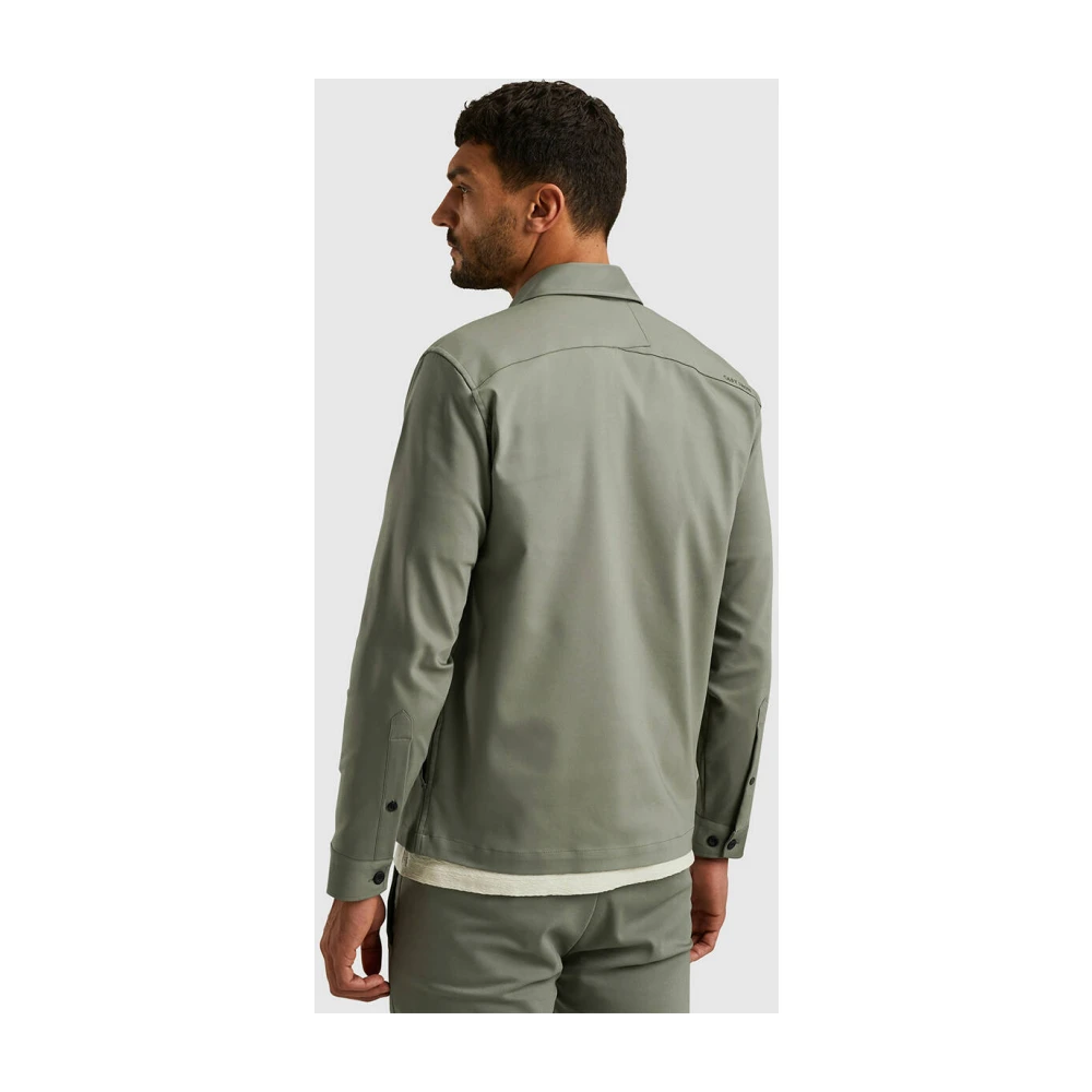 Cast Iron Overshirt Lange Mouwen Shirt Reguliere Stijl Green Heren