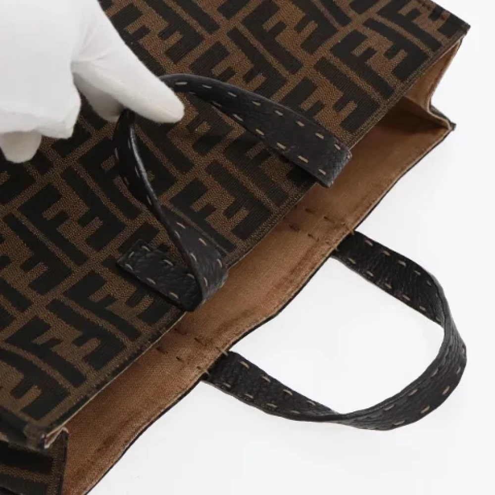 Fendi Vintage Pre-owned Canvas fendi-bags Brown Dames