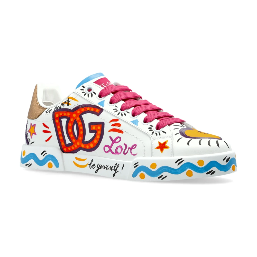 Dolce & Gabbana Leren Sneakers met Logo