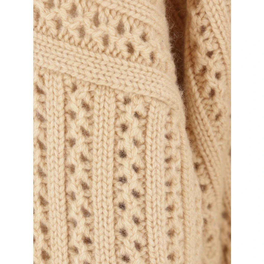 Max Mara Beige Gebreide Cardigan Sweater Beige Dames