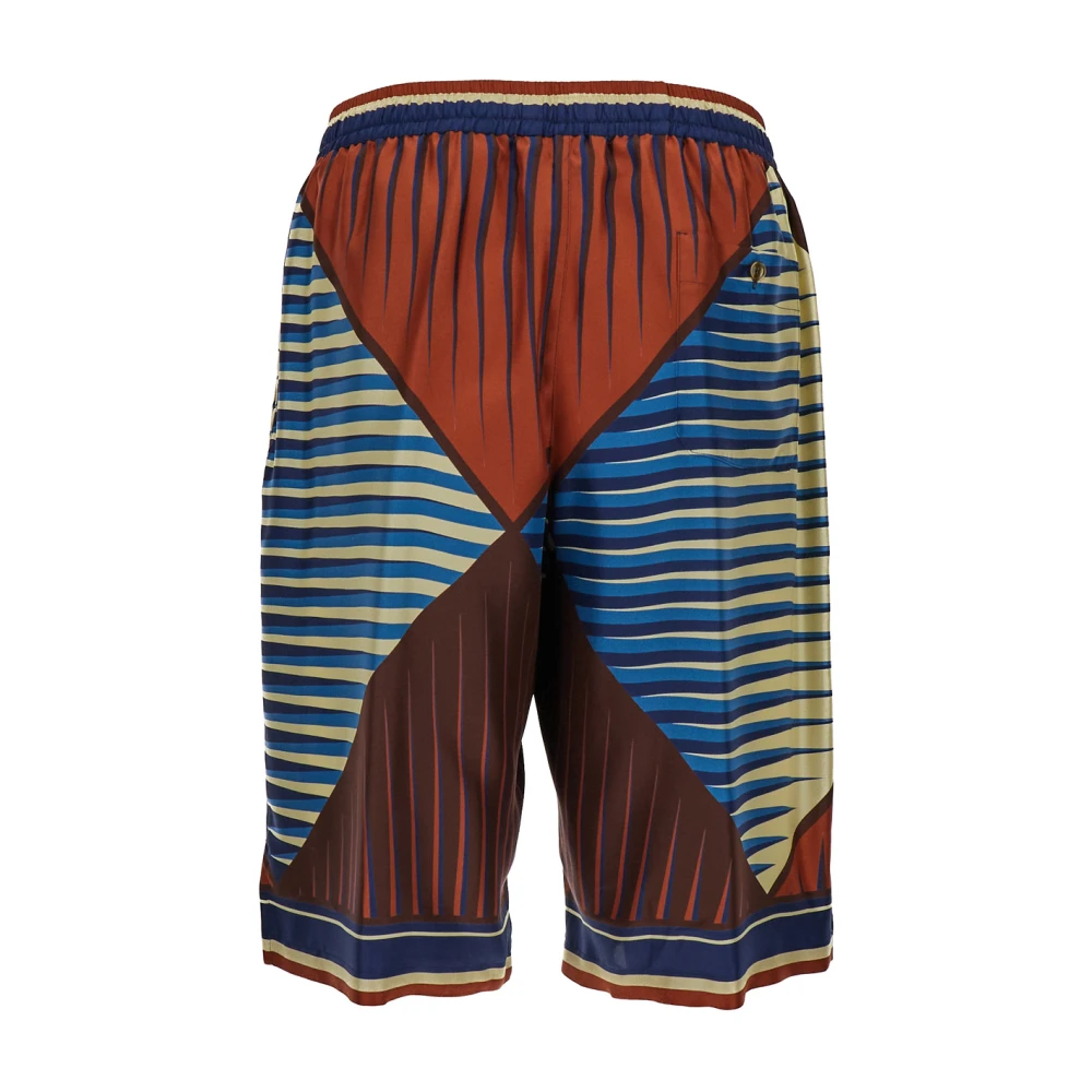Dolce & Gabbana Zijden Bermuda Shorts Multikleur Multicolor Heren