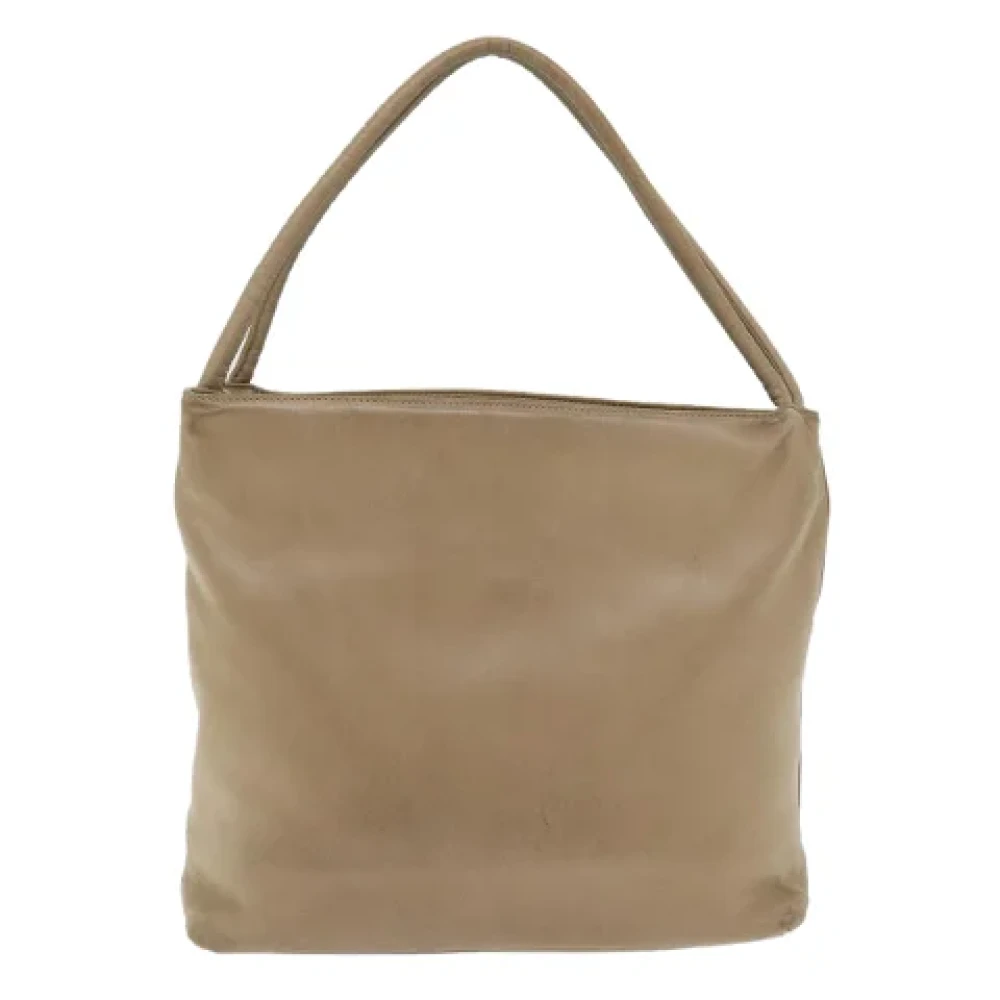 Prada Vintage Pre-owned Leather prada-bags Beige Dames