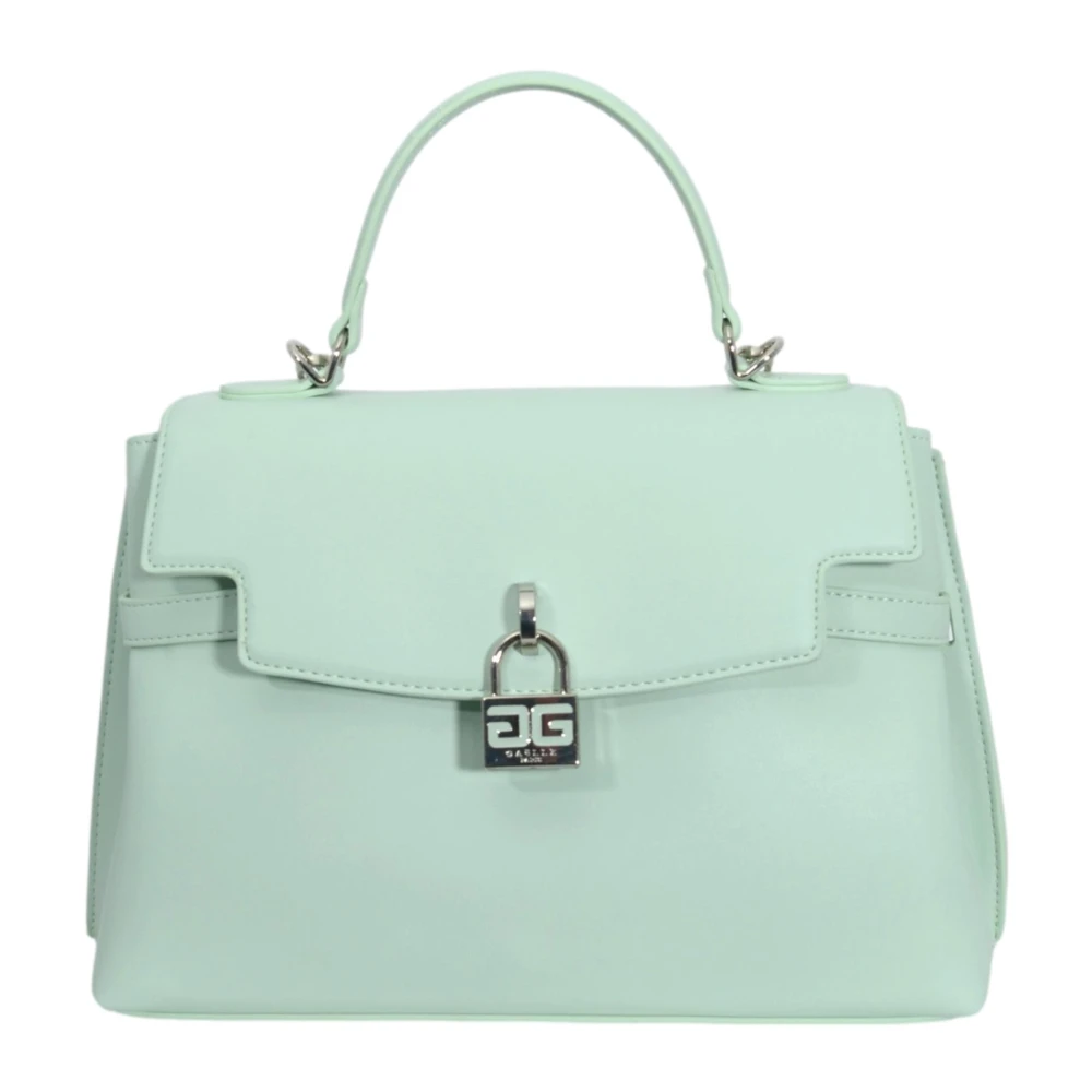 Gaëlle Paris Women's Green Mint Hand Bag With Logo Lock