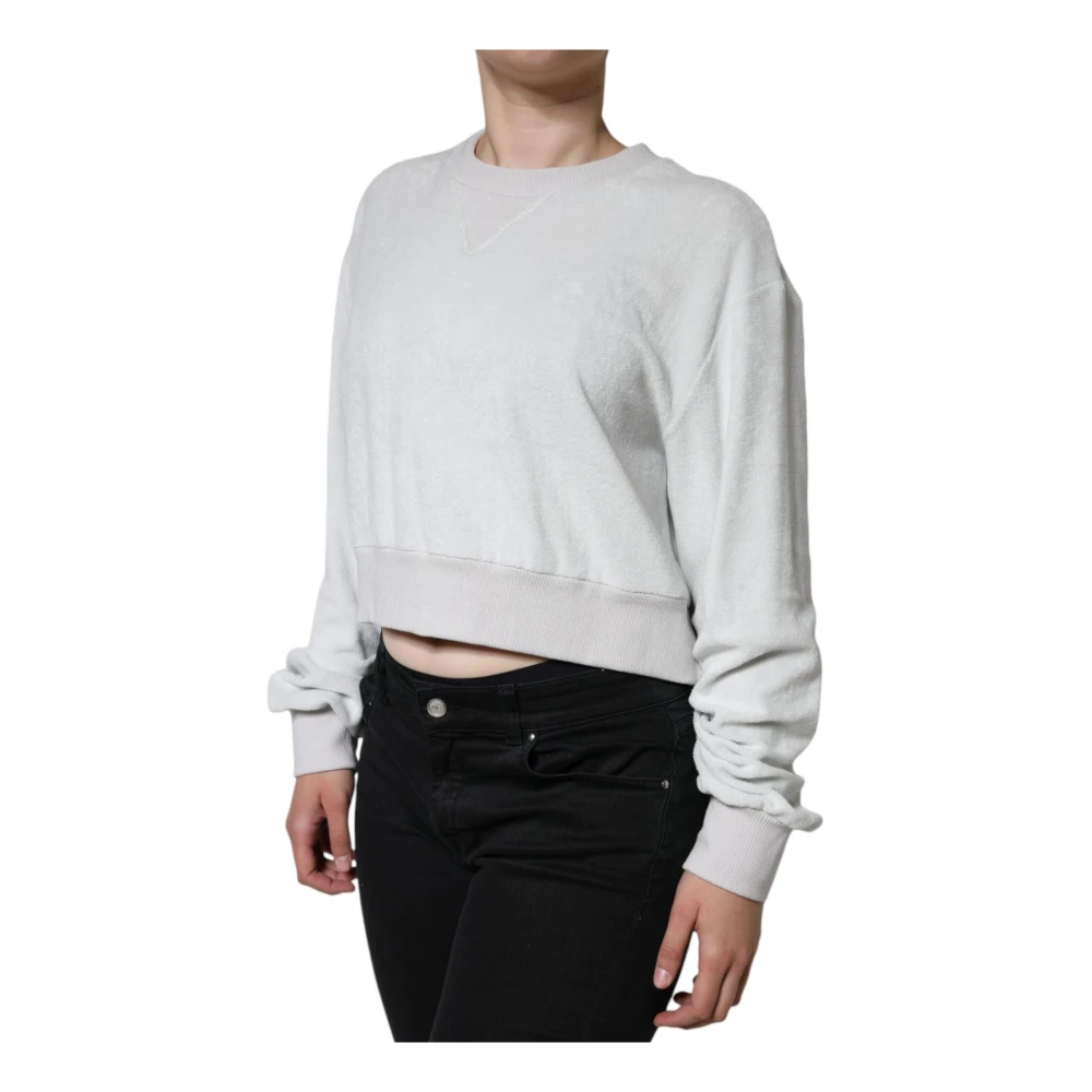 Dolce & Gabbana Witte Nylon Stretch Pullover Sweater White Dames