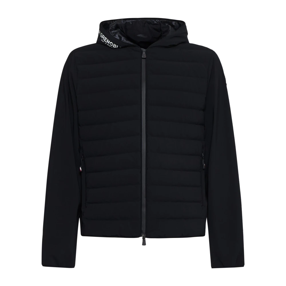 Moncler Gewatteerde Zwarte Trui Black Heren