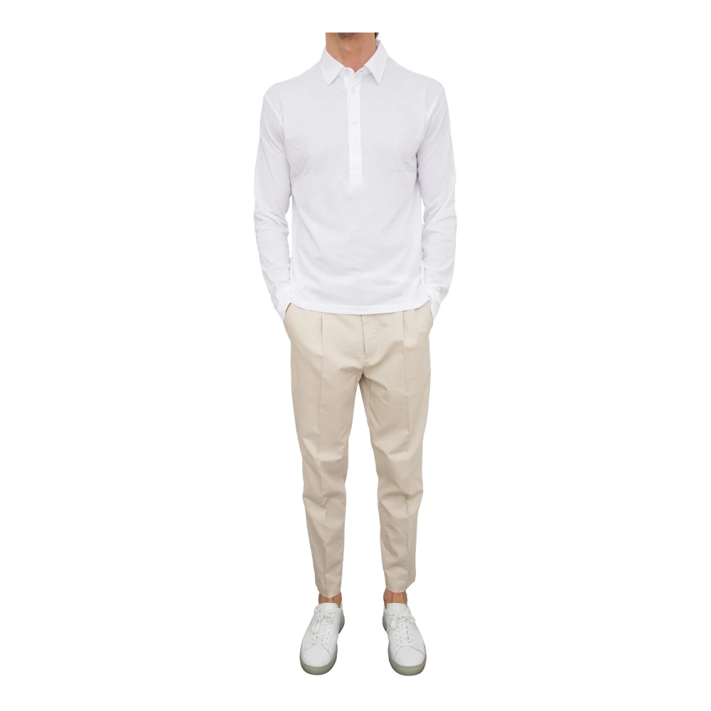Paolo Pecora Witte Polo T-Shirt White Heren
