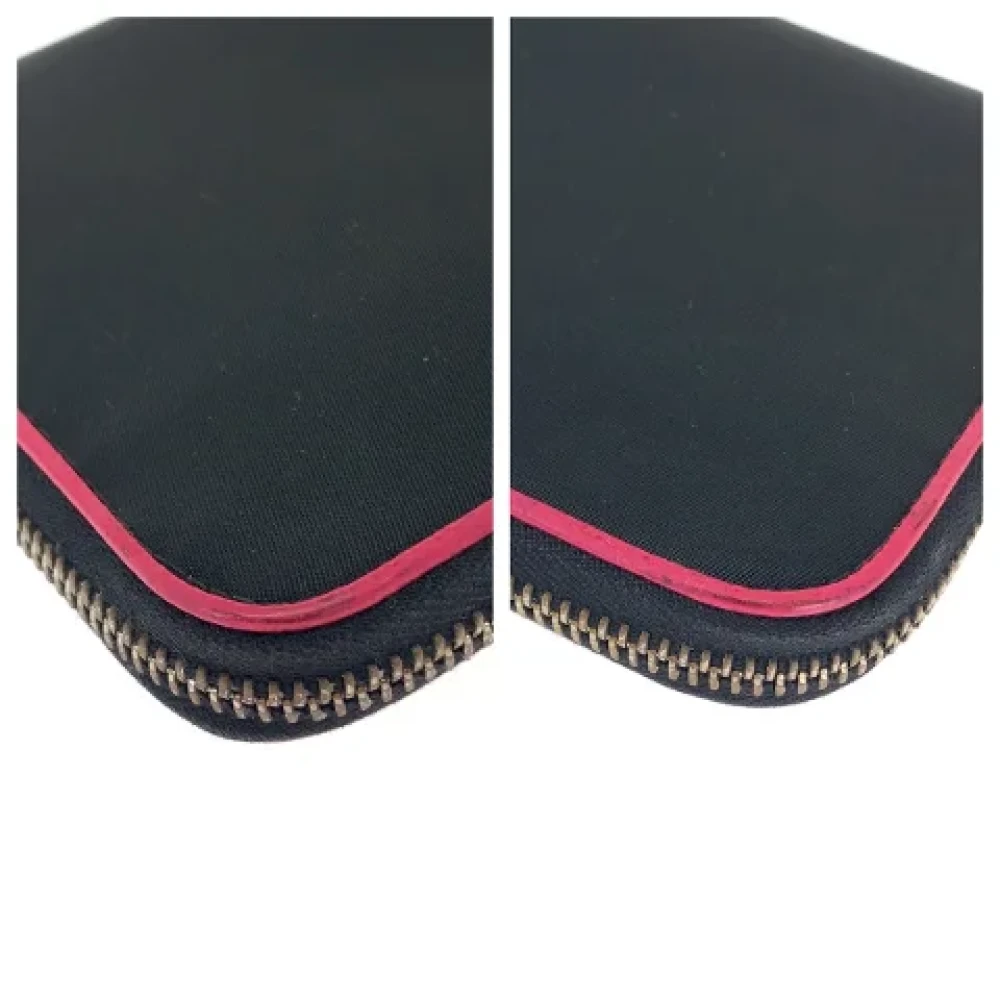 Prada Vintage Pre-owned Canvas wallets Black Dames