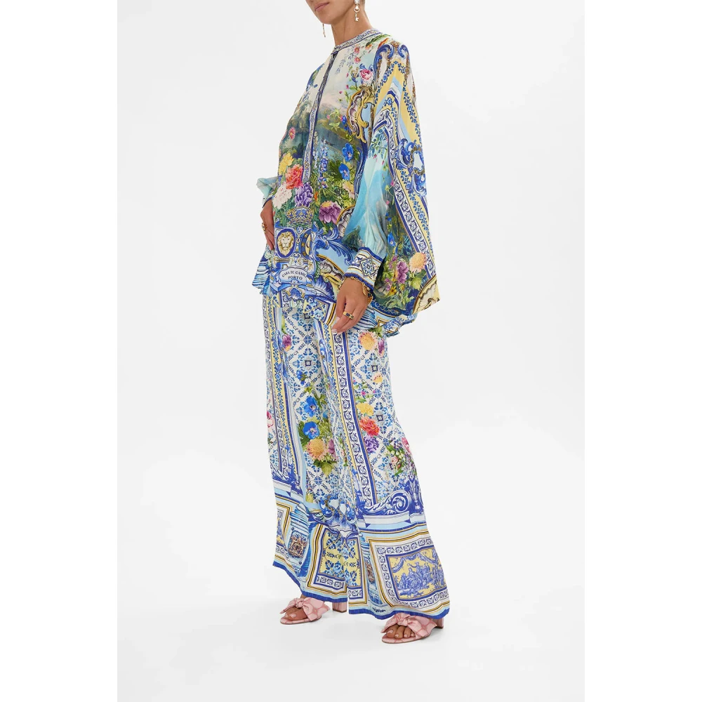 Camilla Zijden Batwing Mouw Blouse Multicolor Dames