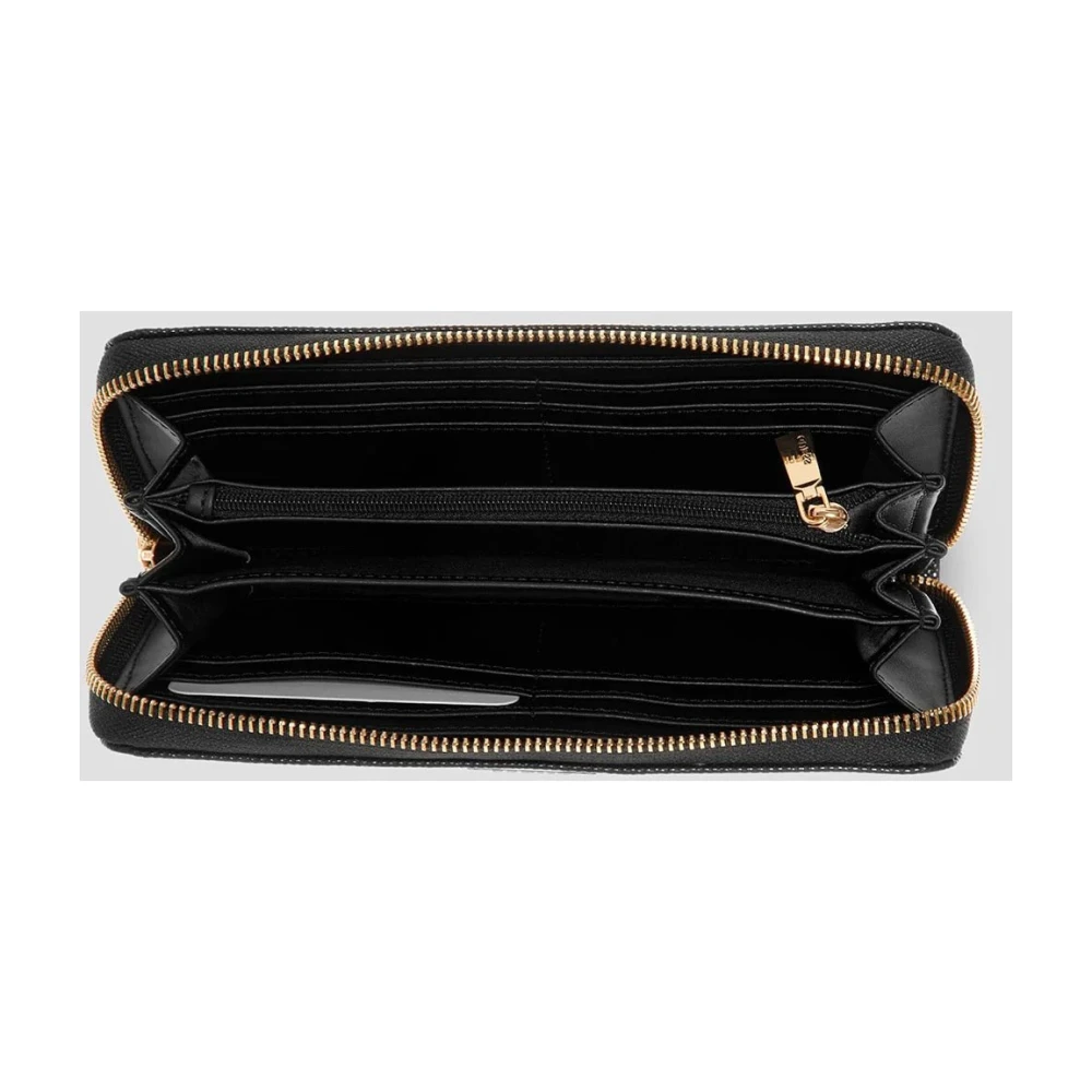 Guess Sela Kleine Ritsportemonnee Zwart Black Dames
