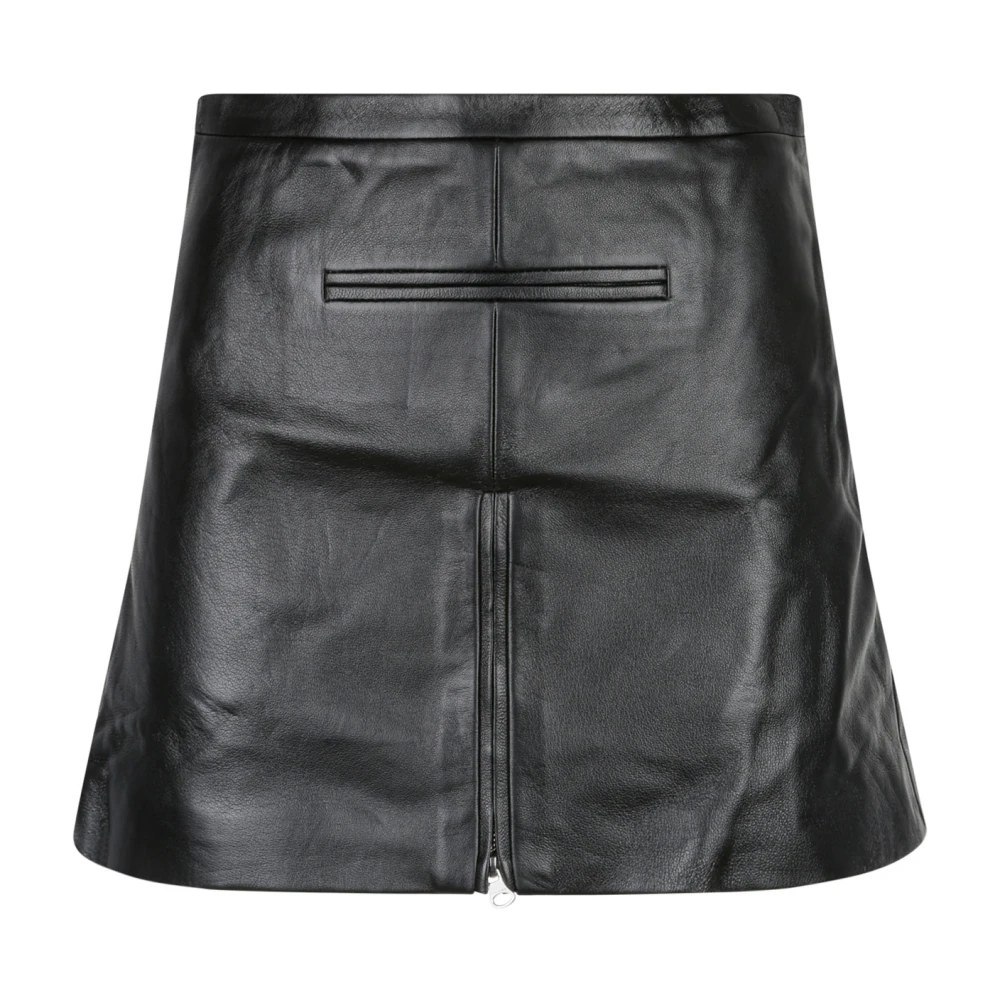 Courrèges Zwarte Mini Getailleerde Rok Black Dames