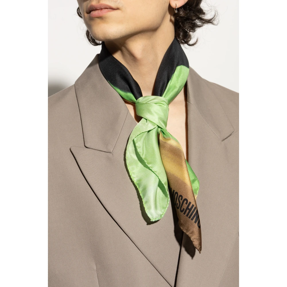 Moschino Zijden sjaal Green Unisex