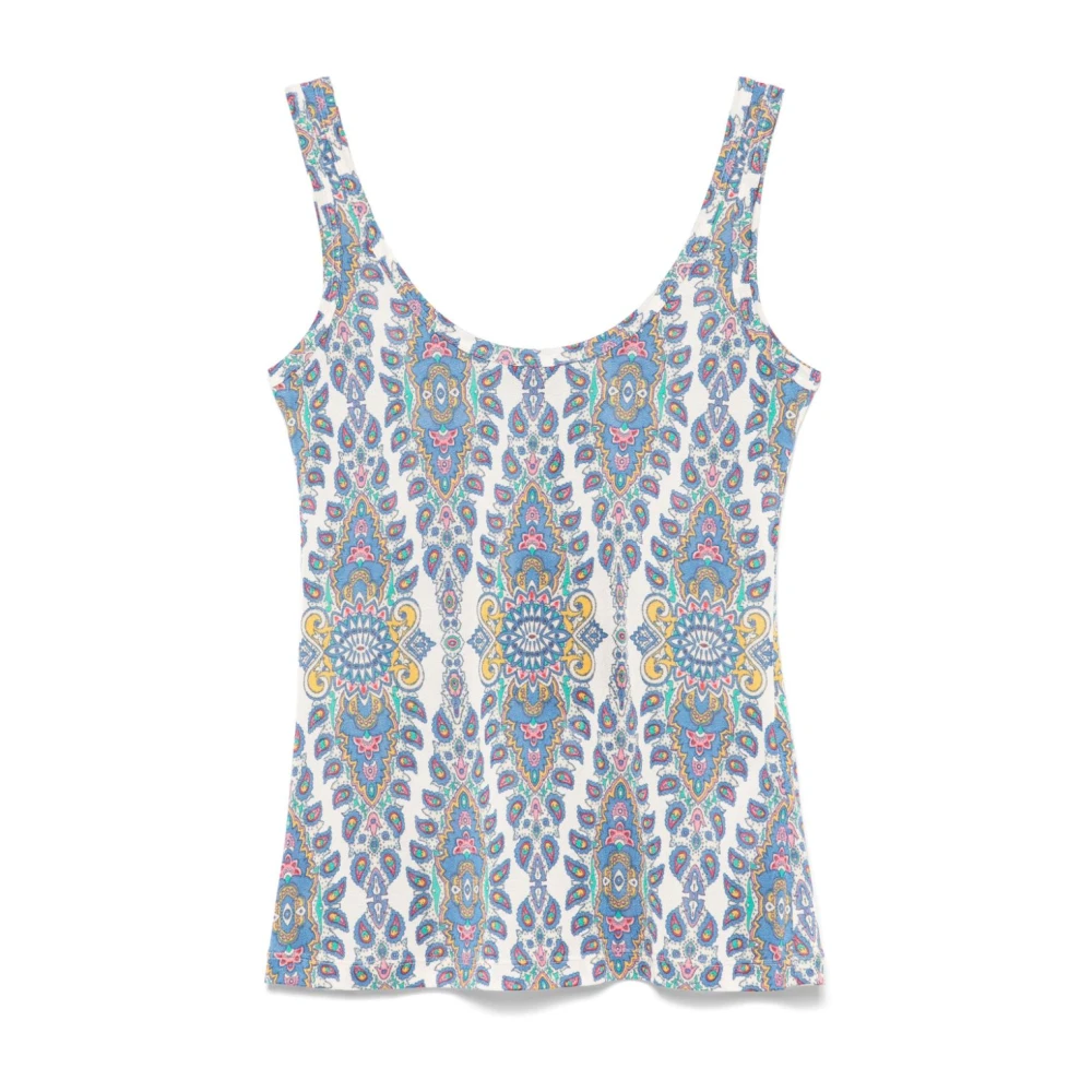 ETRO Chique Wit Grafische Print Top Multicolor Dames