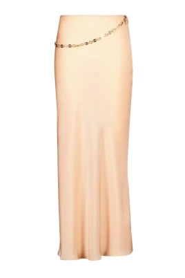 Satin Skirt with Chain Detail