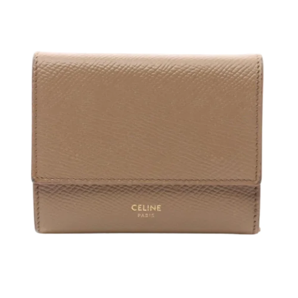 Celine Vintage Pre-owned Leather wallets Brown Dames