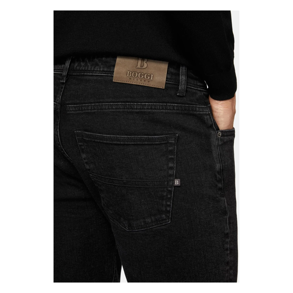 Boggi Milano Stretch Denim Jeans Black Heren