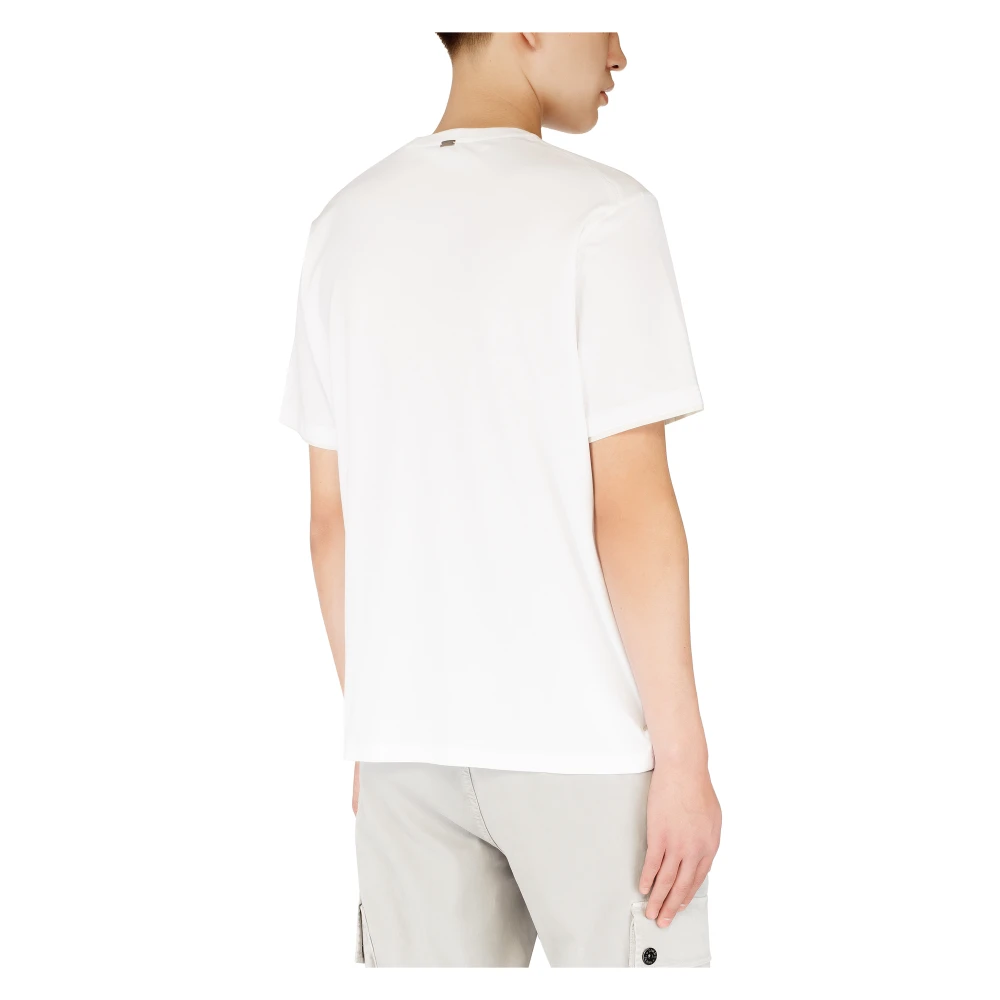 Herno T-shirt met logo-plaque White Heren