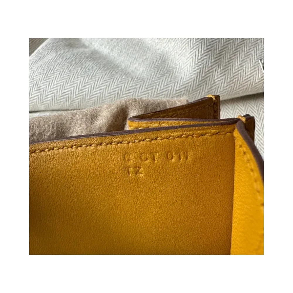 Hermès Vintage Pre-owned Leather crossbody-bags Yellow Dames
