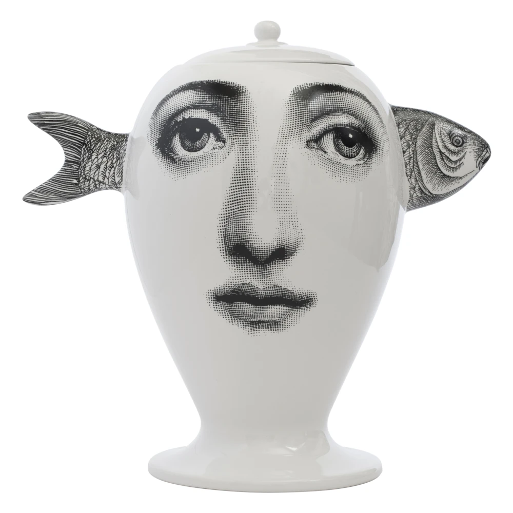 Fornasetti Lina Cavalieri Keramische Vaas White Dames