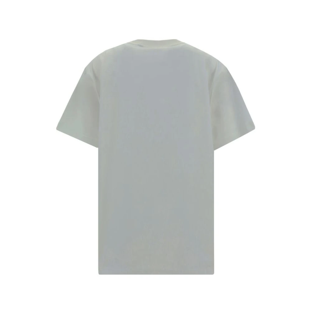 Burberry Geruite Zak Katoenen T-Shirt White Dames