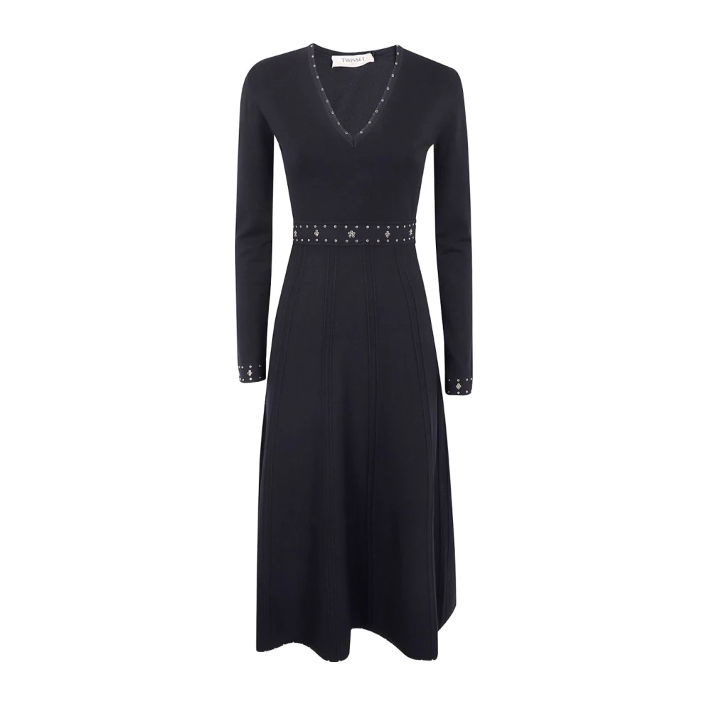 Twinset Women's Black Dress Set Elegant Chic - Midi Dresses - S - Dresses