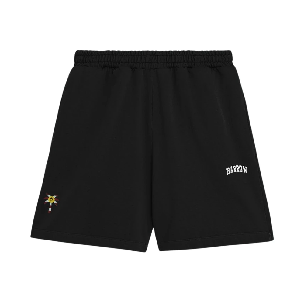 Barrow Men's Black Bermuda Shorts In Fleece - Casual Shorts - M - Shorts