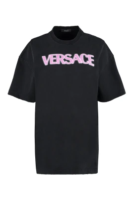 Kontrasterande Logo Bomull T-Shirt