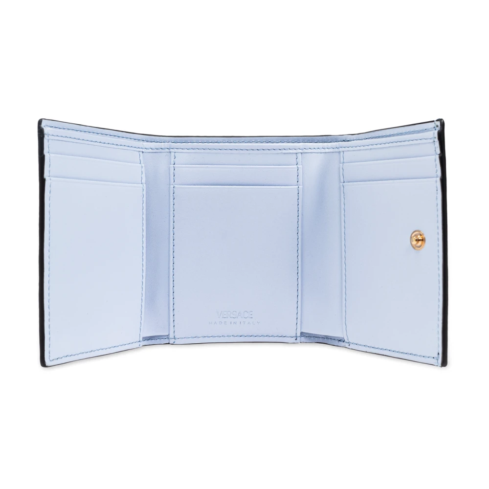 Versace Leren portemonnee Black Heren