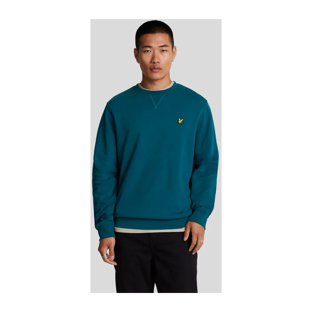 Lyle & Scott Grafische Crew Neck Sweatshirt Navy Blue Heren
