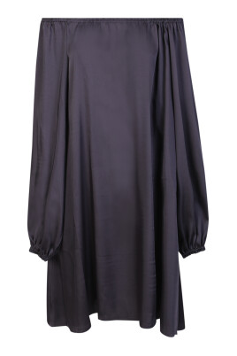 grey-boat-neckline-dress