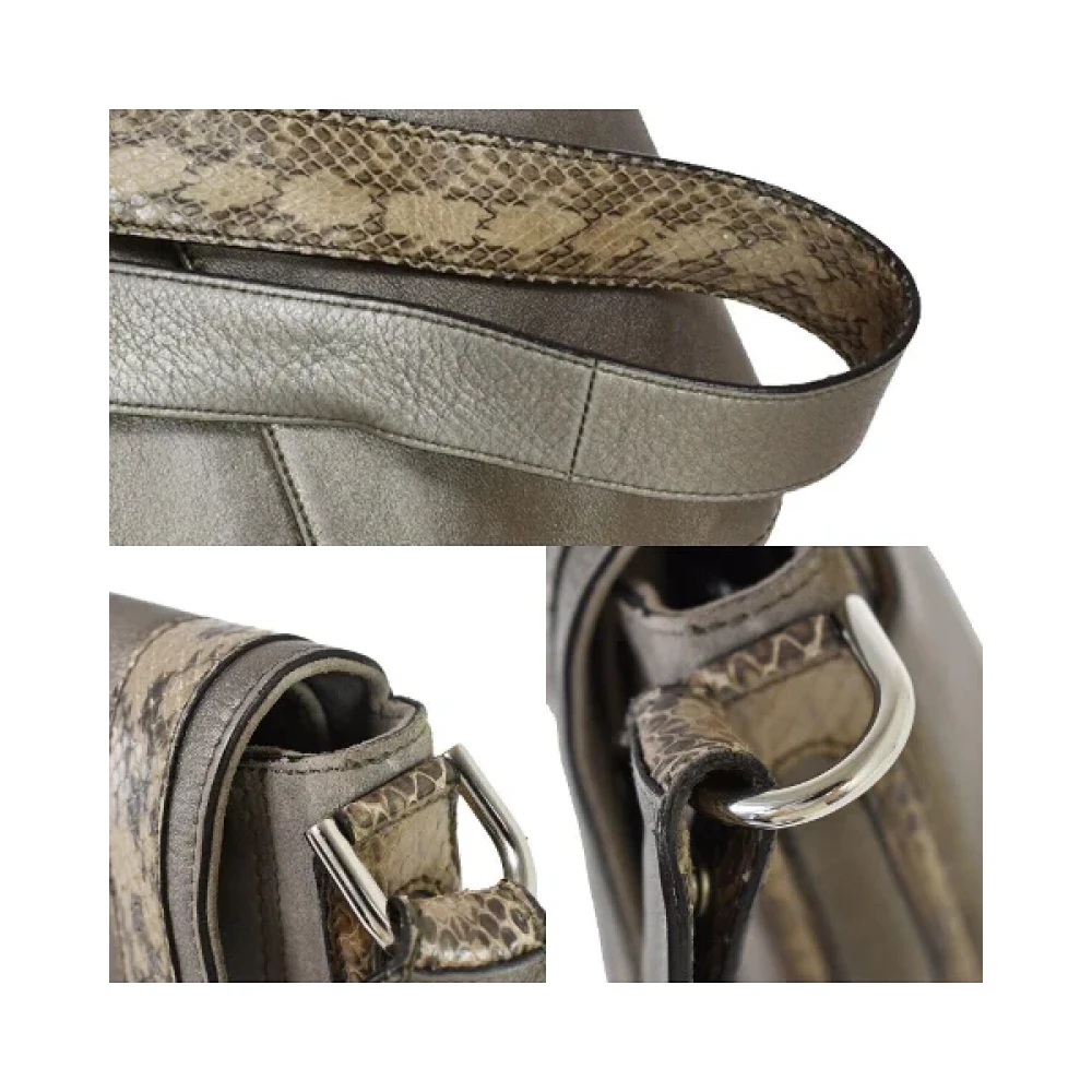 Cartier Vintage Pre-owned Leather shoulder-bags Gray Dames