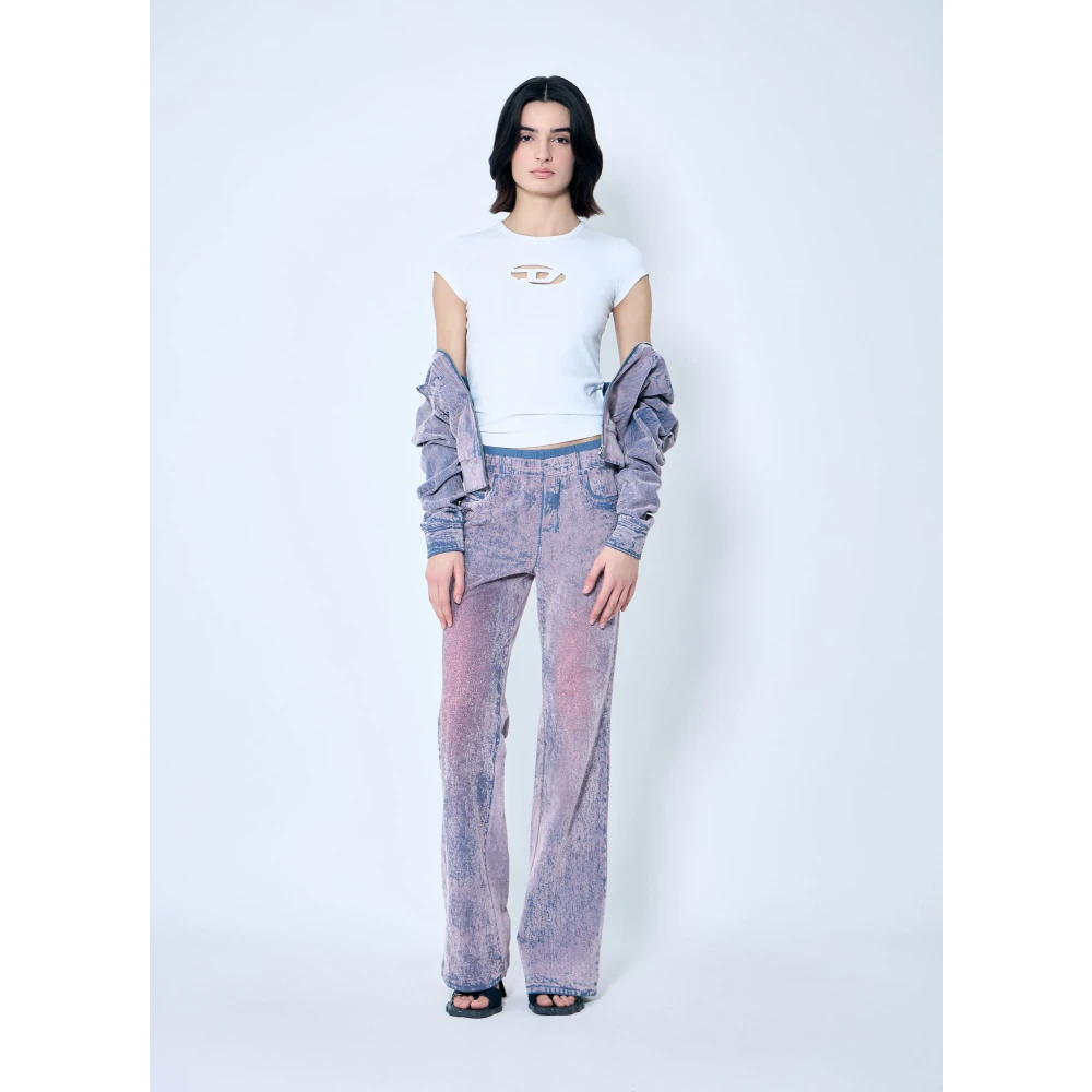 Diesel D-Cutout Logo T-shirt White Dames
