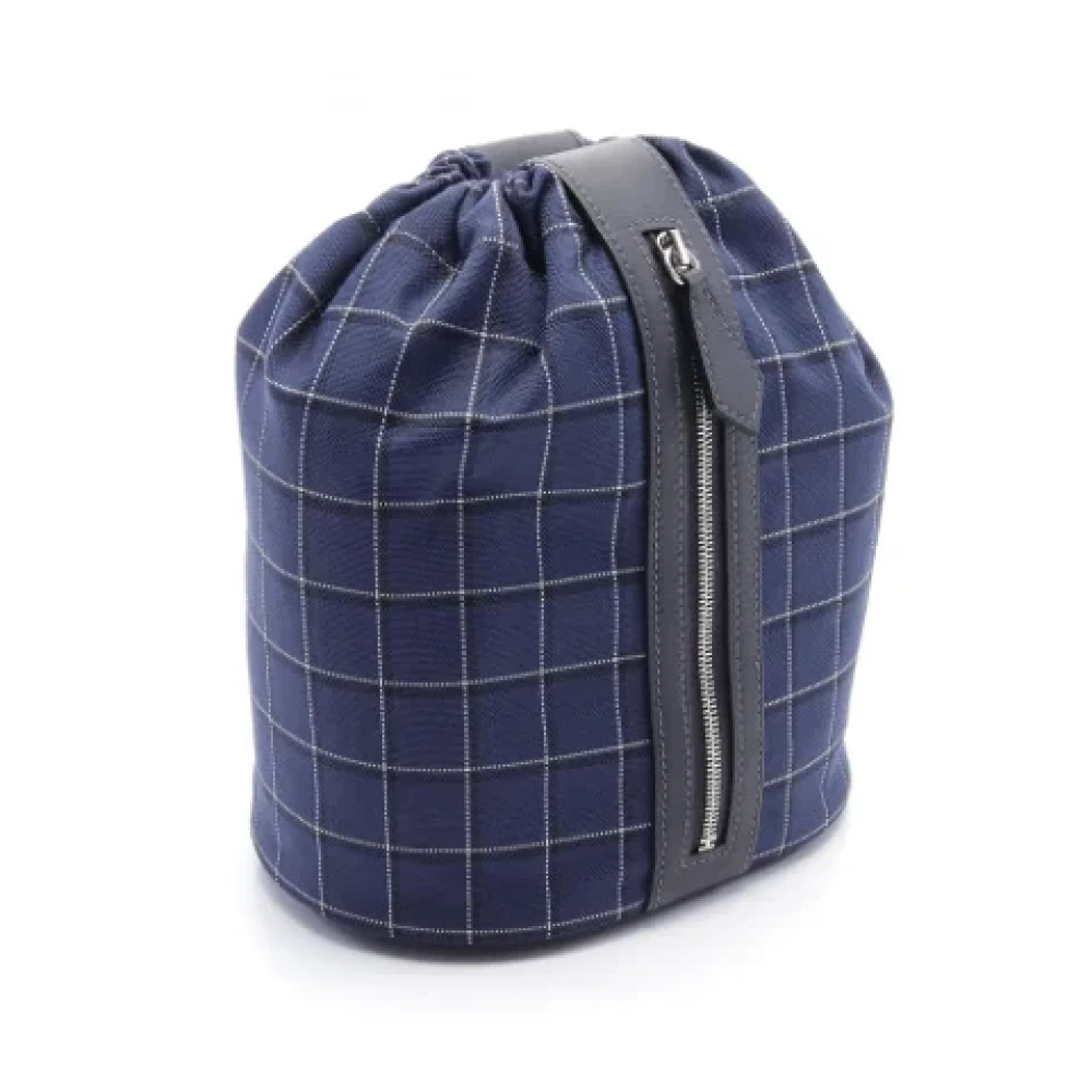 Hermès Vintage Pre-owned Canvas pouches Blue Dames
