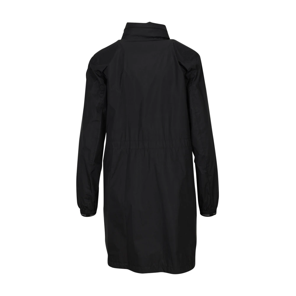 Blauer Zwarte Trenchcoat Mode Stijl Black Dames