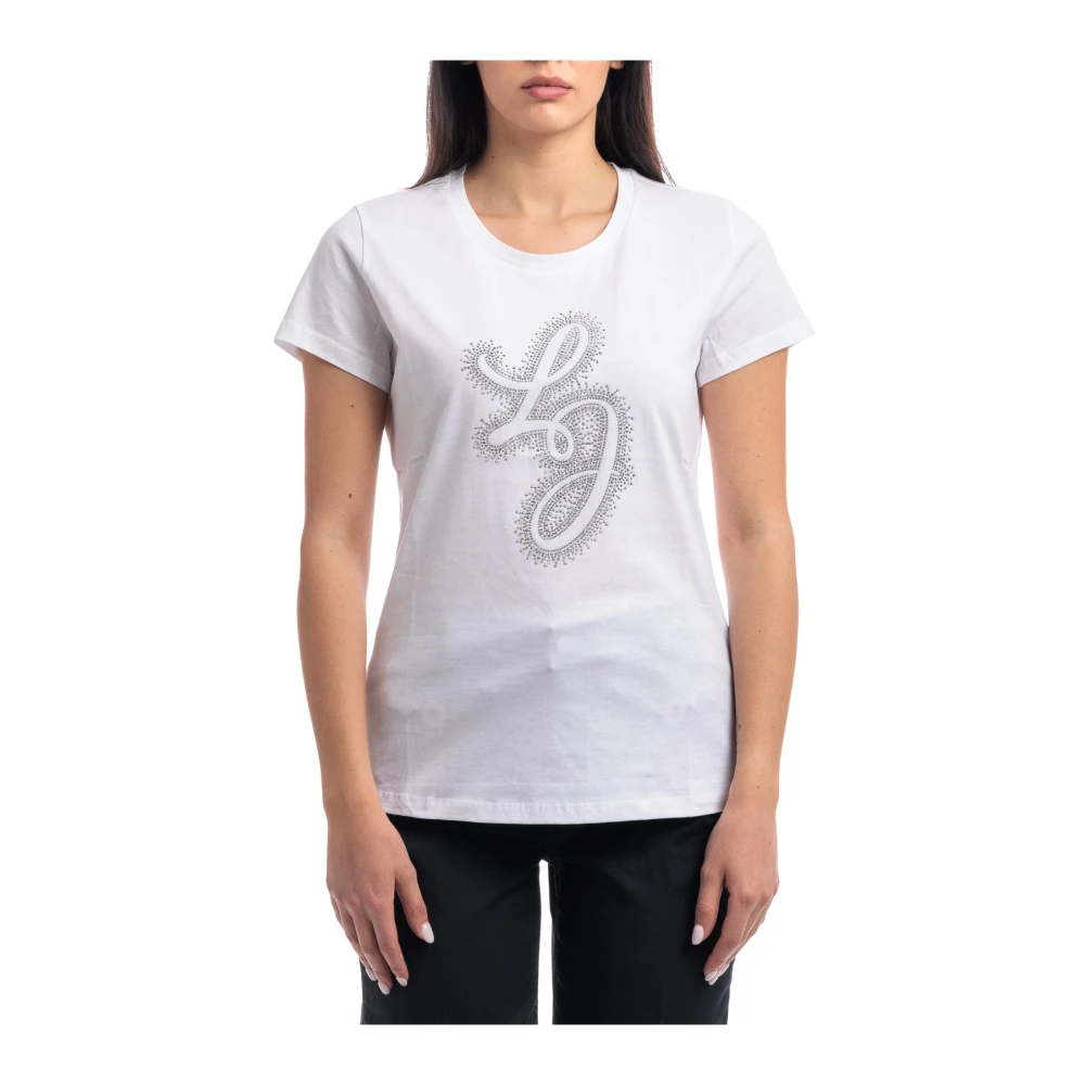 Liu Jo White T-shirt met siersteentjes