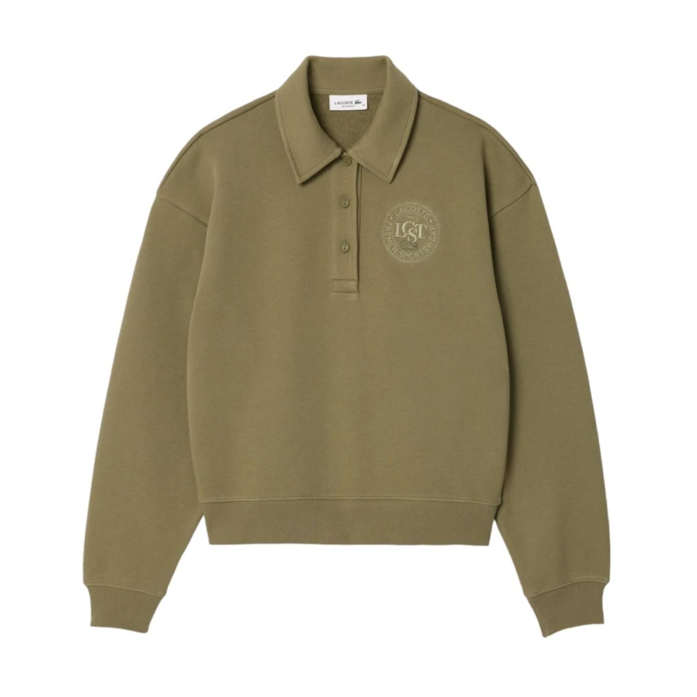 Lacoste Biologisch Katoen Polo Sweatshirt Green Dames