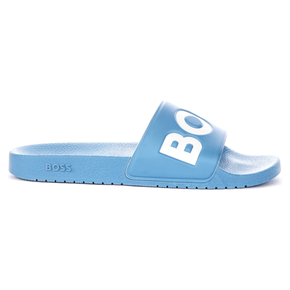 Hugo Blue Sliders, Male, 7 Uk, Aryeh Slide