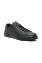 baskets-noires-lacets-semelle-plate
