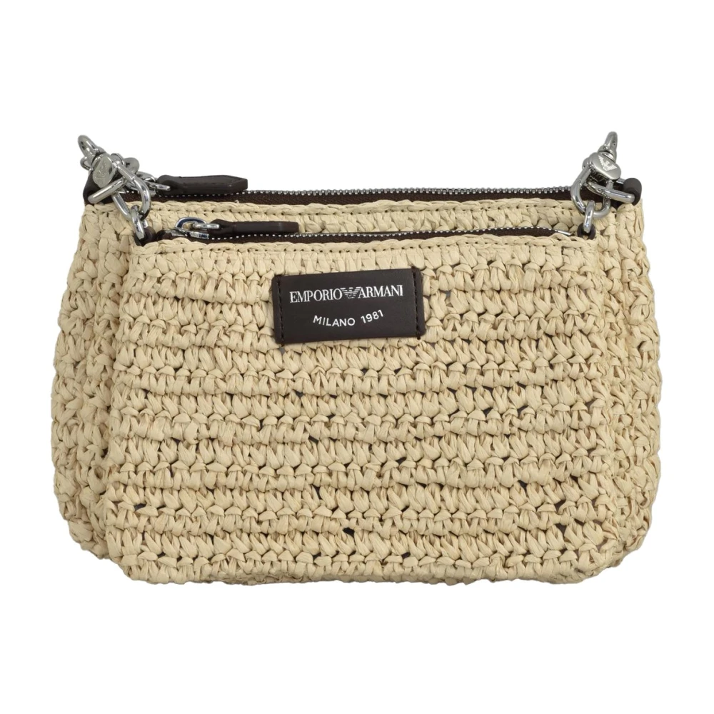 Emporio Armani Stijlvolle Tas van Alternatieve Vezels Beige Dames