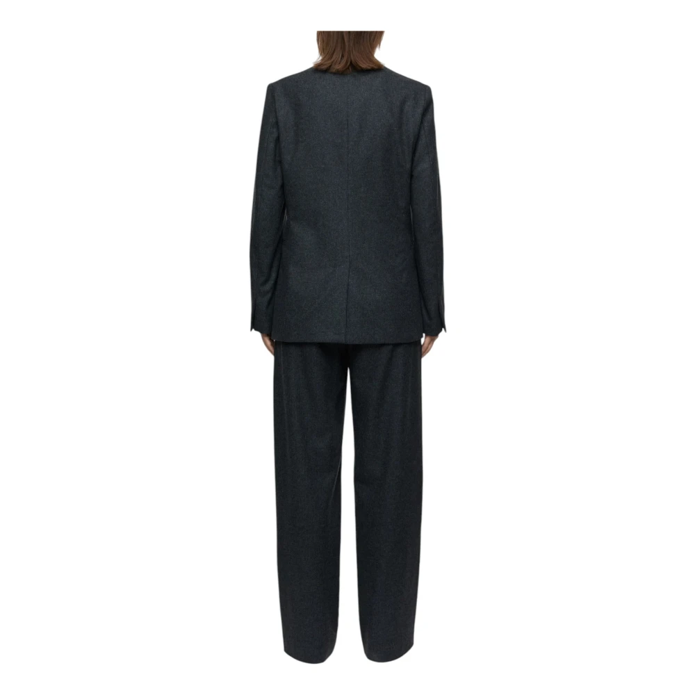 closed Slim Fit Grijze Blazer met Naaldstrepen Gray Dames