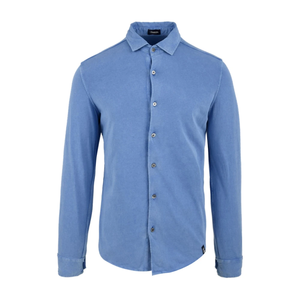 Drumohr Blauw Overhemd voor Heren Blue Heren