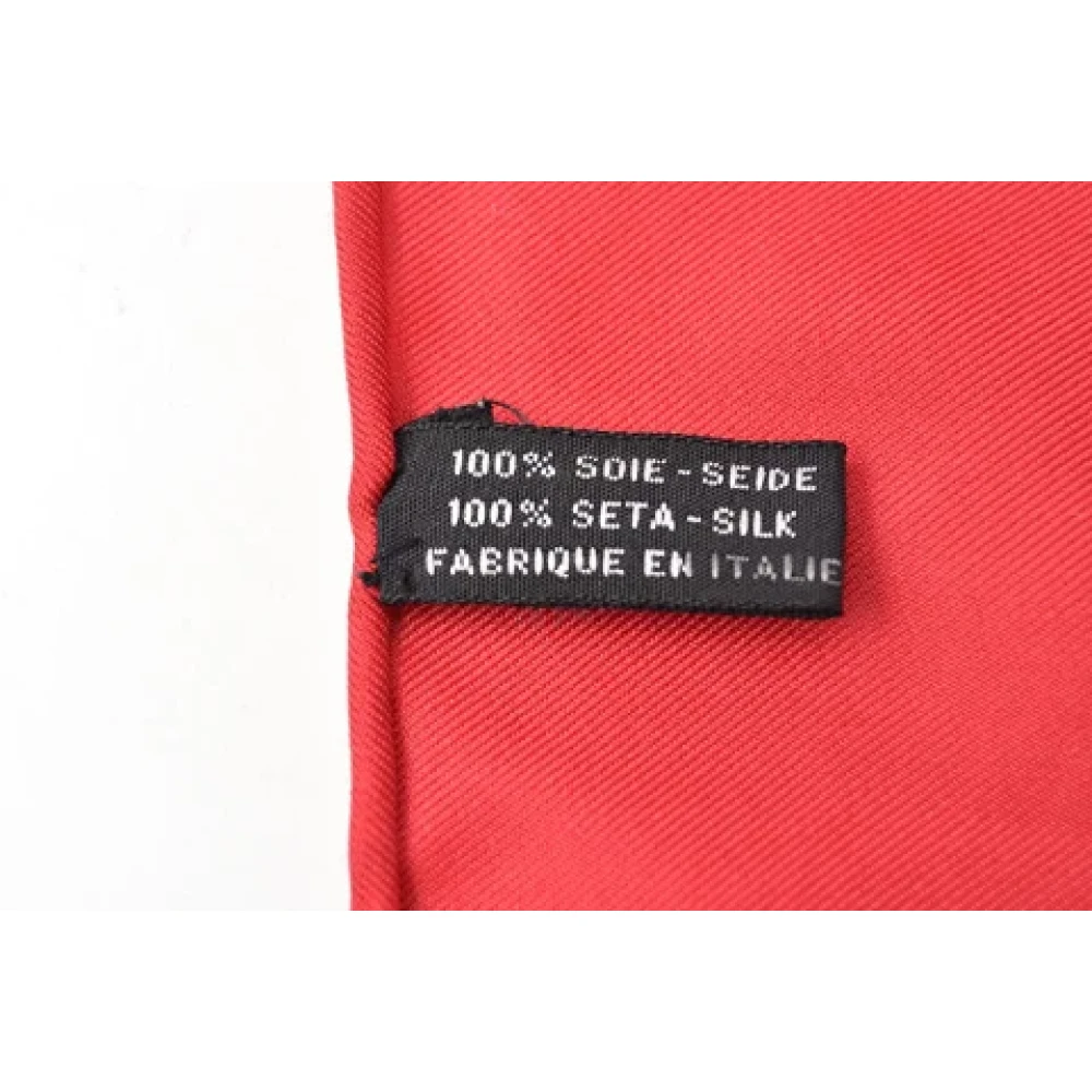 Chanel Vintage Pre-owned Canvas scarves Red Dames