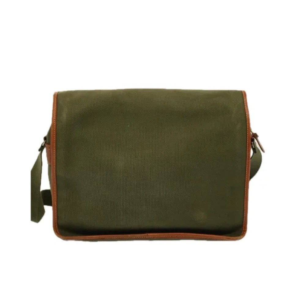 Burberry Vintage Pre-owned Canvas shoulder-bags Green Dames
