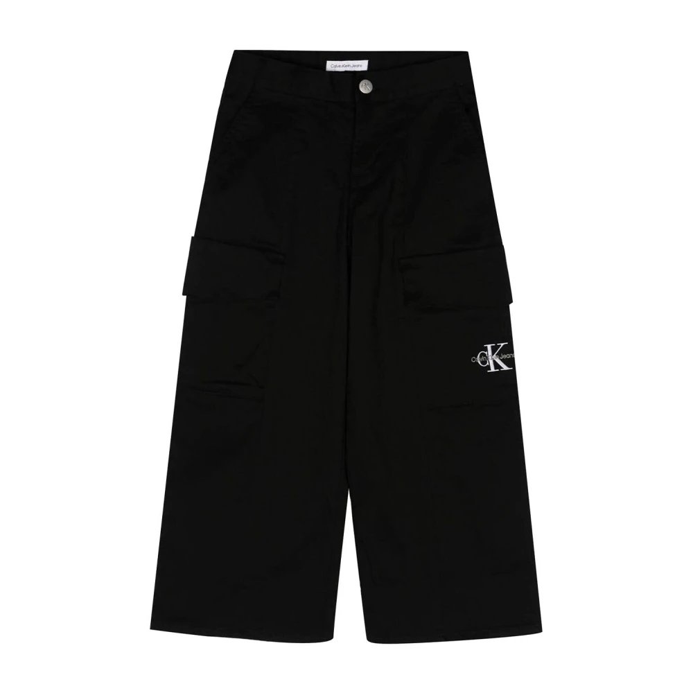 Calvin Klein Jeans Girls Black Trousers, 16 Y, Leggings